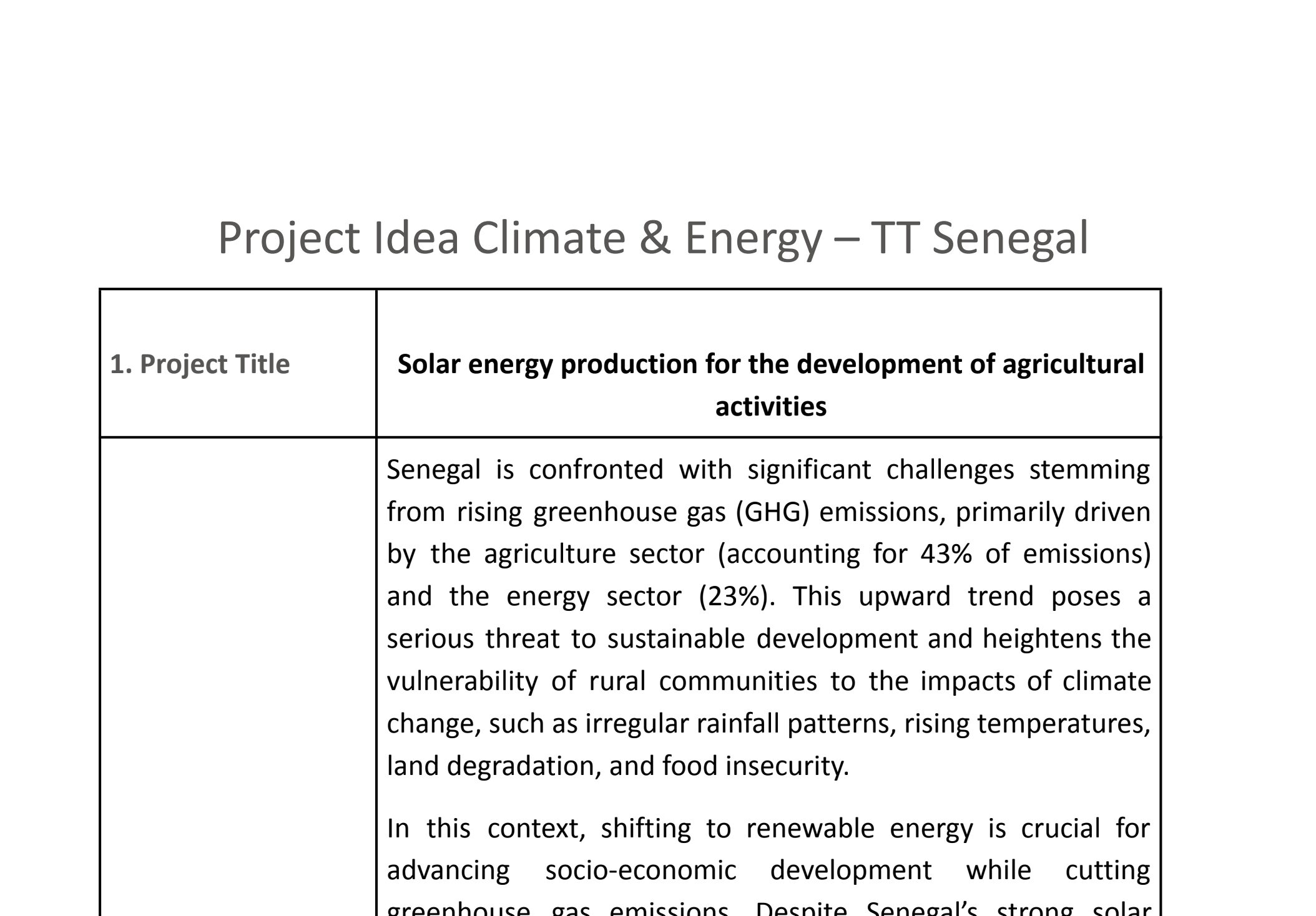 Climate & Energy Task Force Project Idea- English